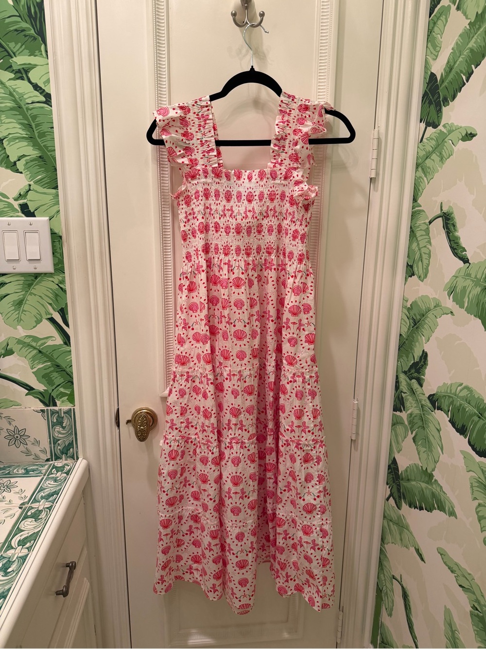 Hill House Mermaid Ellie Nap Dress Pink Shell Midi Size XS - Picture 7 of 10